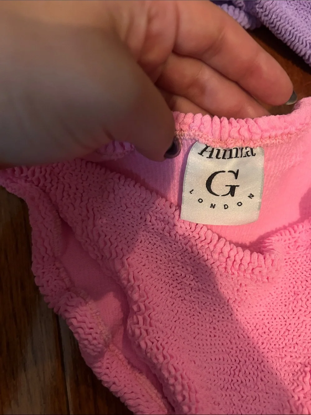 Hunza G Jean Bikini - Pink & Lavender